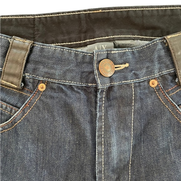 Mens Armani Exchange Dark Wash Denim Blue Jeans 32 by 30 - Picture 3 of 13